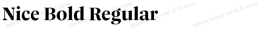Nice Bold Regular字体转换